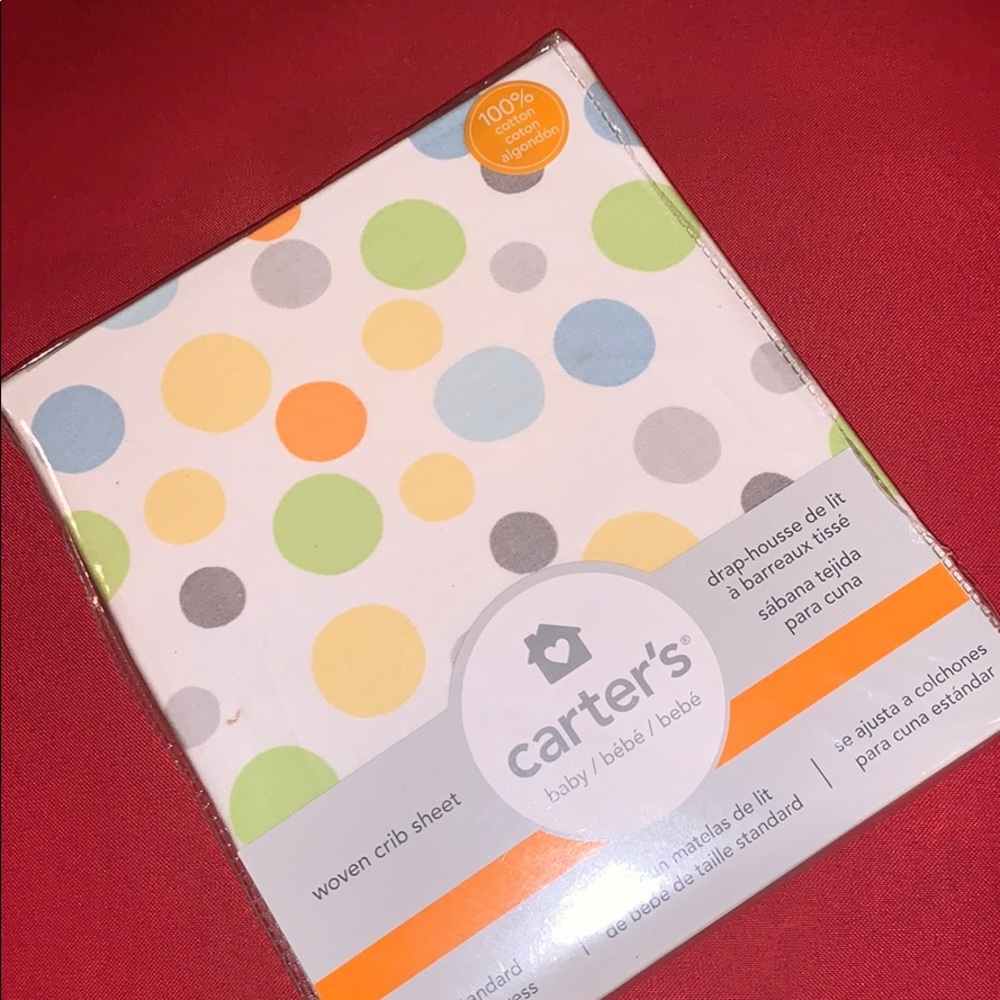 Carters baby woven crib sheet